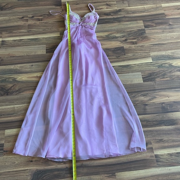 BNWT La Femme beaded chiffon gown - Picture 9 of 9